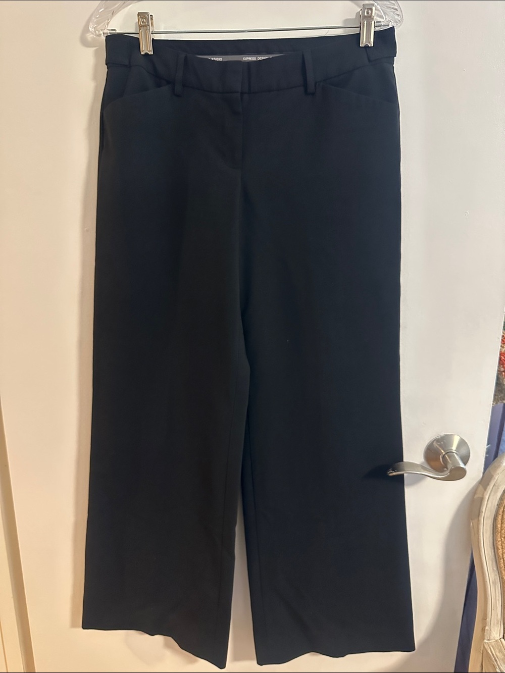 Editor Express Black Wide-Leg Women's Dress Pants